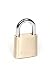 Sesamee K436 4 Dial Bottom Resettable Combination Brass Padlock with 1-Inch Hardened Steel Shackle and 10,000 Potential Combinations