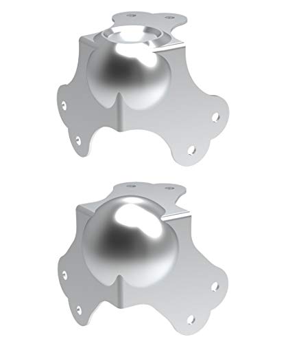 Image of Penn Elcom Flight Case Large Ball Corner (Set of 1) Top /Male & Bottom /Female /Leg | Zinc Finish | DJ /Audio /Sound Box (6.57*6.57*6.57 cm) Round Angle Edge | Case Protection with 6 Holes | Easy to Fit