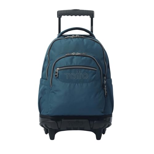 TOTTO - Mochila Escolar con Ruedas, Modelo Renglones, Capacidad 26,21 Litros, Bolsillo para PC 14 TOTTO - Mochila Escolar con Ruedas, Modelo Renglones, Capacidad 26,21 Litros, Bolsillo para PC 14