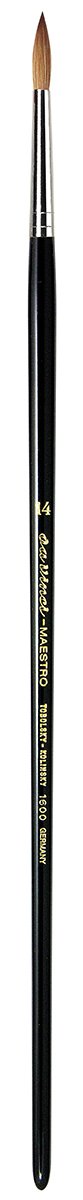 da Vinci Oil & Acrylic Series 1600 Maestro Oil Paint Brush, Round Kolinsky Red Sable, Size 14