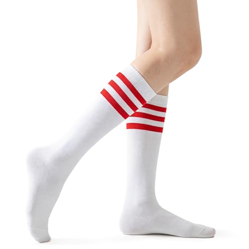 KOMUNJ Calcetines hasta la rodilla, calcetines largos,