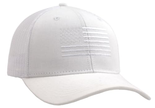 Image of TSSGBL USA Flag Trucker Hat - OSFM & XXL Big Head Fit, Adjustable Mesh Snapback American Patriotic Baseball Cap