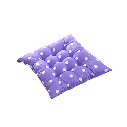 heDIANz Chair Seat Pad Mat Dots Design Wear Resistant Square Stuffed Sofa Cushion Decor Lilac