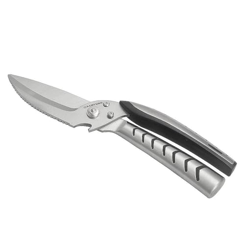 SAMFUNG Kitchen Poultry Shears, Anti-Slip Handle and Safety Lock, Poultry Scissors for Meat, Chicken, Bone, Turkey, Fish Vegetable Cutting (Stainless Steel Handle) SAMFUNG Kitchen Poultry Shears, Anti-Slip Handle and Safety Lock, Poultry Scissors for Meat, Chicken, Bone, Turkey, Fish Vegetable Cutting (Stainless Steel Handle)