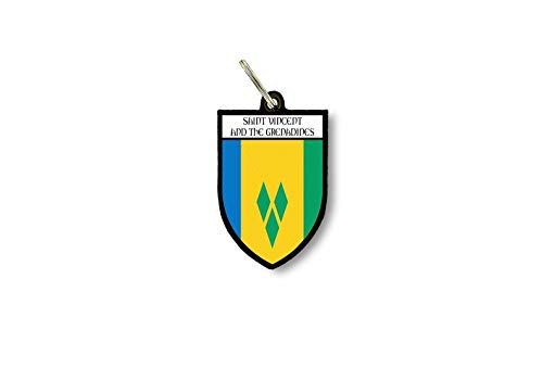 Porte cles clefs cle Drapeau Collection Ville Blason Saint Vincent Grenadines