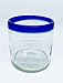 MexHandcraft Cobalt Blue Rim 8 oz DOF Rock Glasses (set of 6), Recycled Glass, Lead-free, Toxin-Free (DOF Rocks)