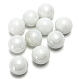 Gewicht: 60g Dcolor Murmeln 16mm Glasmurmeln Knicker Glaskugeln Deko Farb-Nuggets Spielzeug Weiss