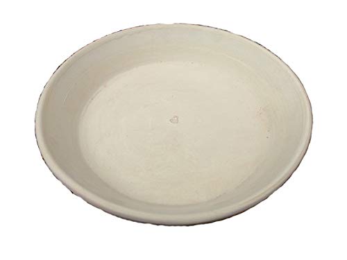 スペイン製 プラトス (40cm) 植木鉢用 ソーサー 受け皿 テラコッタ 陶器 素焼き ホワイト プランター用 白色 白い鉢用