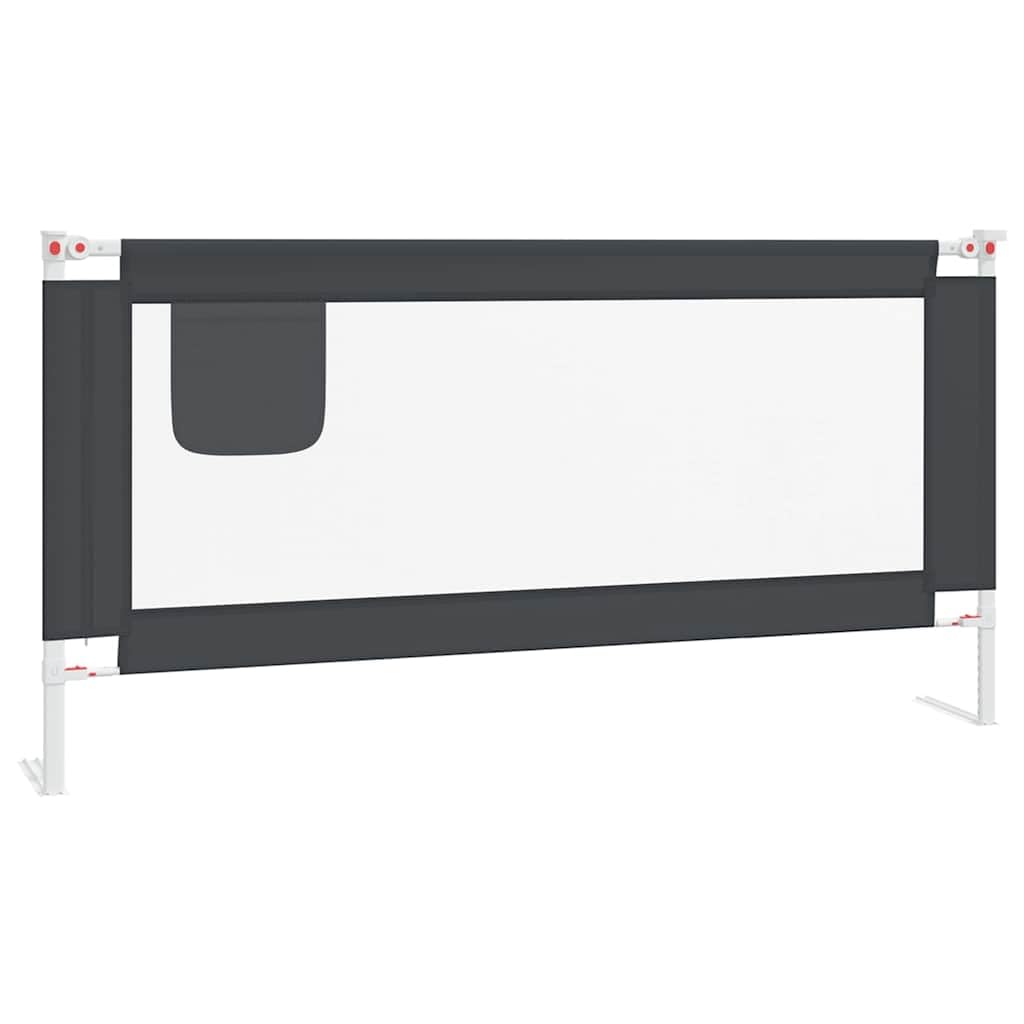Bettschutzgitter Kleinkind Dunkelgrau 180x25 cm Stoff