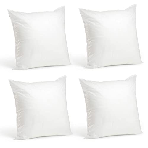Foamily Throw Pillows Insert Set Of 4 - 20 X 20 Insert For Decorative Pillow Covers - Made In Usa - Bed And Couch Sham Filler #TOP6