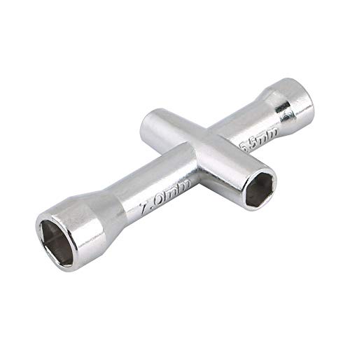 Preisvergleich Produktbild Dilwe Modellbau Kreuzschlüssel, Multifunktionale Kreuzschlüssel Zubehörwerkzeuge für Schraube und Mutter M2 / M2.5 / M3 / M4