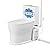 900W Upflush Toilet with Macerator Pump Kit, One Piece Full Skirted Macerating Toilet with 4 Water Inlets & 2 Outlets Pump for Shower/Washer/Sink, Super Quiet Operation, 39.3FT Basement Head Lift