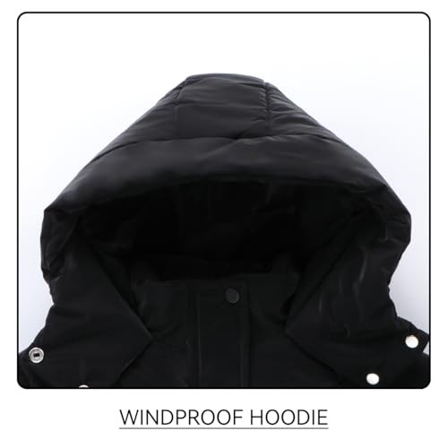 Winter Long Puffer Jacket for Girls 11-12 Windbreak Warm Hooded Coat Kid Clothes2