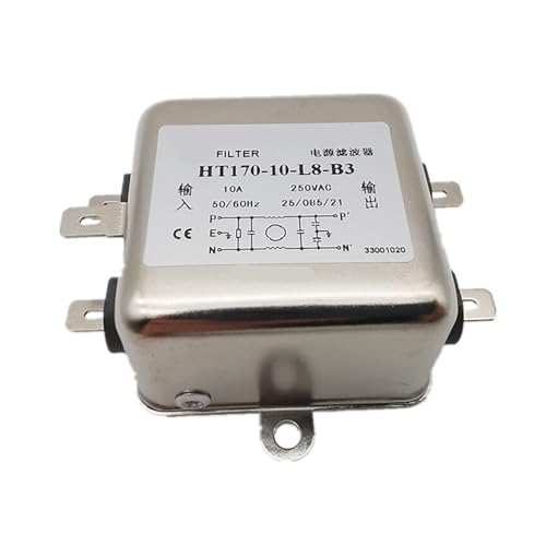 Filtro supresor HT170-10 que elimina distorsiones eléctricas en líneas de 10A