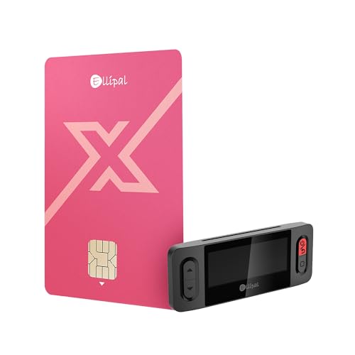 Ellipal X Card Raspberry Red – Air Gapped Crypto Cold Wallet （with Starter Accessory Kit）