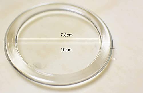 4pcs Clear Transparent Candle Plate, Round Glass Candle Holder, 3