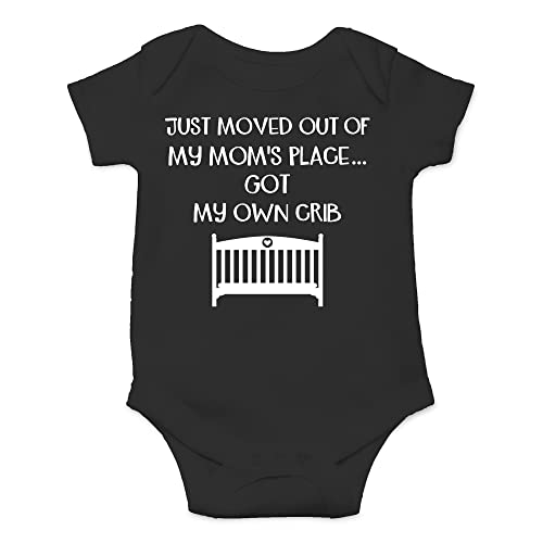 Image of CBTwear Moved Out of My Mom Place and Got My Own Crib - Baby Clothes - Funny Newborn Bodysuit Outfits for Boys and Girls