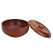 XHTLLO Professional Wooden Shaving Brush Bowl Mug for Shave Soap Cream with Rubber Wood Texture