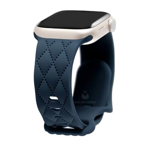 Pulseira Silicone Fluffy Esportiva Compatível com Apple Watch (38/40/41mm, Meia Noite)