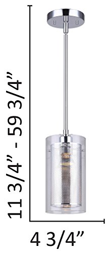 Canarm IST184B01CH10 Rohe 1-Light Pendant, Chrome - Thumbnail 2