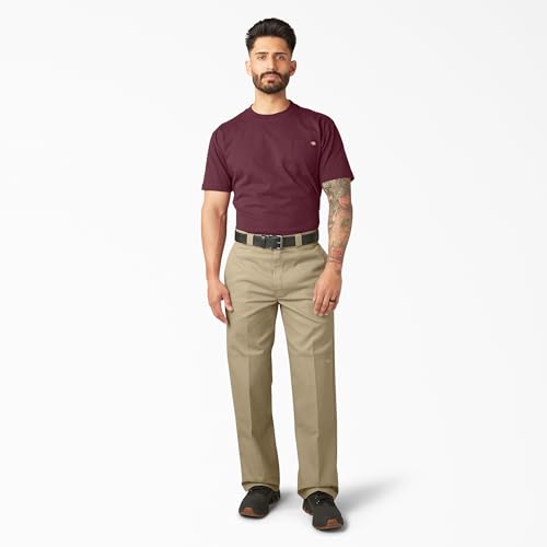 Dickies Mens Big-Tall Loose Fit Double Knee Work Utility Pants, Khaki, 50W x 32L US