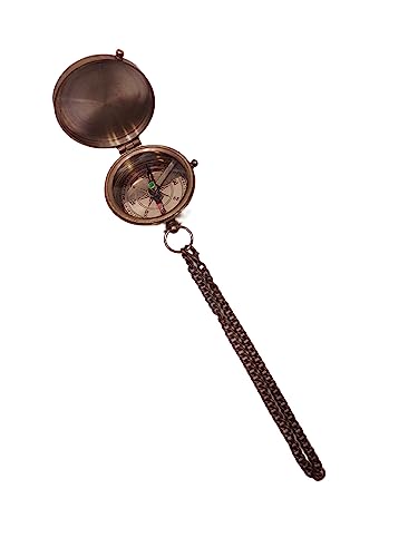 Brújula Nautical de Latón con Estuche de Madera y Tapa de Cobre miniatura 6