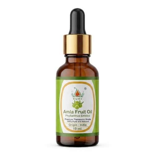 Image of KUNJ Amla Hair Oil 10ml - 100% Pure Ayurvedic Oil for Hair Growth & Hair Fall Control | Strong Roots, Dandruff Care, Scalp Nourishment & Thick, Healthy-Looking Hair | For Men & Women