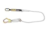 Longitud: 180cm Irudek 100102200004 Absorbedor de energía con Cuerda Regulable 200cm  Mosquetón de Acero 55mm  Certificado Europeo EN 355 y EN 364