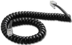 2 X Polycom SoundPoint 9 ft. Black Handset Cord For IP 301, 501, 601, 670, 321, 331, 335, 450, 550, 560, 650 Phones