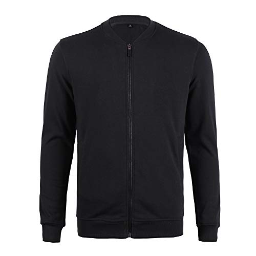 Pioneer Camp Men's Slim Fit Lightweight Sportswear Jacket (Black, XL)