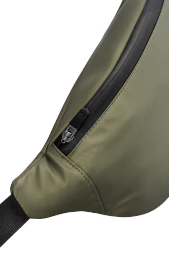 Image of Unisex Waist Pack Travel Handy Hiking Zip Pouch Elegant Style Document Money Phone Belt Sport Bag Bum Bag for Men and Women Nylon Adjustable Strap (Green Iridescent)