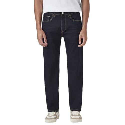 Image of Levi's Men's 505 Dark Indigo Straight Fit Mid-Rise Jeans