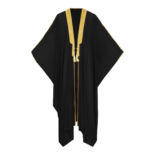 BILIKEYU Boys Girls Muslim Clothes Batwing Sleeve Open Front Cardigan Outwear with Tassels for Kids 1 to 142