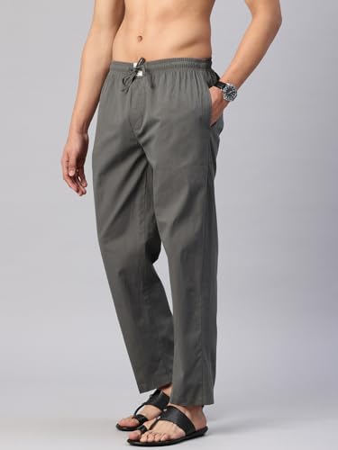 Image of Majestic Man Men Mid Rise Comfort Fit Solid Pure Cotton Casual Style Lounge Pants