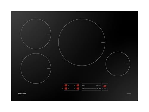 SAMSUNG 30' Built In Smart Induction Cooktop with Wi-Fi, 4 Elements, Black, NZ30A3060UK/AA