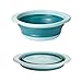 ASFINS bassine Retractable, bassine Pliable, Bol à Vaisselle Rond Pliable Moyen Multifonctionnel, Bol Pliable Portable Peu encombrant pour Laver Les légumes, la Vaisselle, sous-vêtement (Bleu)