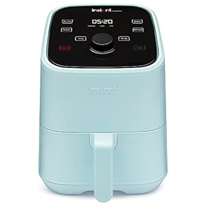 Instant Vortex 4-in-1, 2-QT Mini Air Fryer Oven Combo, From the Makers of Instant Pot with Customizable Smart Cooking Programs, Nonstick and Dishwasher-Safe Basket, App with over 100 Recipes, Aqua