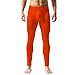 YUFEIDA Men's Sexy Underwear Bottoms Low Rise Leggings Pants Mesh Long Trousers (XL, Thicker Orange)