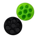 GLEAVI 2 pezzi Stampi Silicone per Torte Resistenti Temperature Flessibili e Antiaderenti Teglie per Forno e Friggitrice ad Aria Accessori per Dolci e Cupcake Nero e Verde