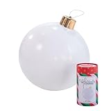 Holiball Inflatable Holiday Ornament β Ultimate Indoor/Outdoor Decoration β Reusable and Storage Friendly β for Weddings, Parties, Events, Team Colors β 18" β White