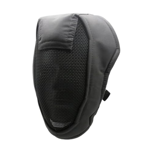 WOZUN Lightweight Defensive Faces Cover Breathable Total Faces Cover with Reinforced Steel Net for Fencing & Battle Reenactment Steel Mesh Full Face Fencing