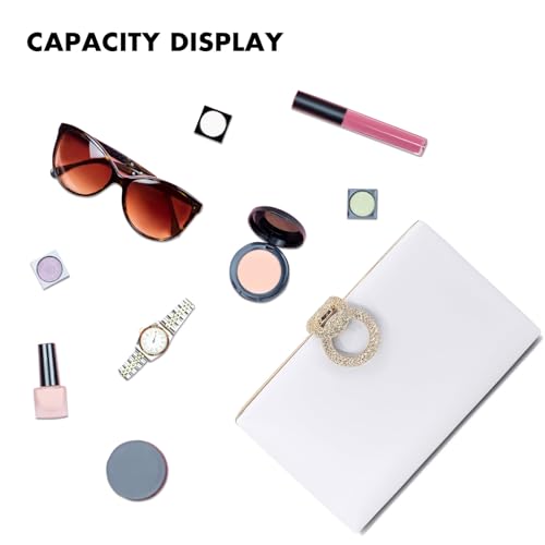 Image of Clutch Purse for Women, Evening Bag with Removable Chain Strap Elegant Handbag for Wedding /Prom /Cocktail /Party