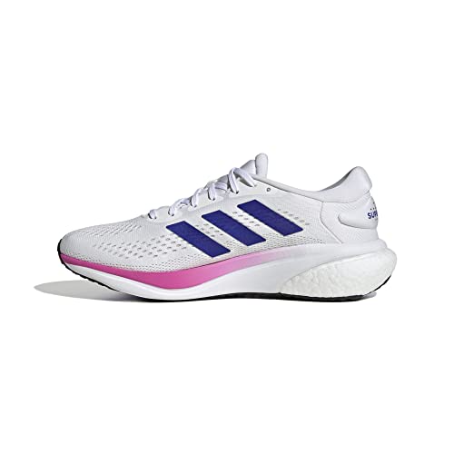 adidas Supernova 2.0 Shoes, Zapatillas para Correr Hombre, Cloud White/Lucid Blue/Lucid Fuchsia, 44 2/3 EU