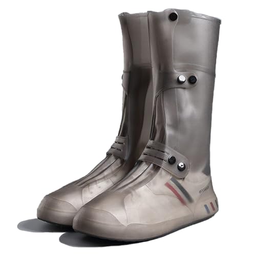 Image of Silicone Reusable Waterproof Shoe Covers for Rain, 13.39 Inch Foldable Tall Boot Design Rain Cover for Shoes