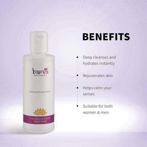 Image of Barva Calming Lavender Body Wash 200ml | With Aloe Vera | Relaxing & Moisturizing Shower Gel | Gentle Cleansing for All Skin Types | Stress Relief Bath Care