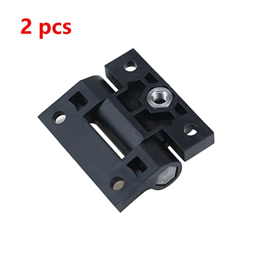 Antrader 2 Pack 43Mmx36Mm 4 Countersunk Holes Plastic Adjustable Torque Position Control E6-10-301-20 Series Hinge Black Door Hinges #TOP2