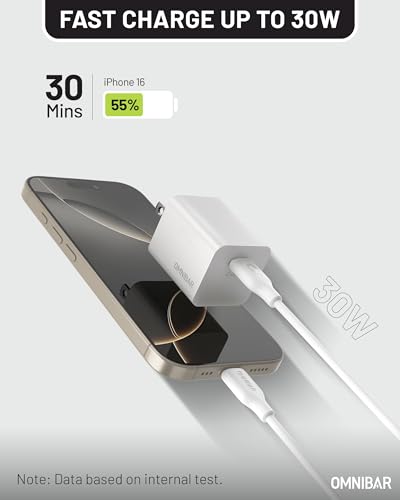 Image of 30W USB C Charger 2-Pack with 4FT Cable, GaN PD PPS Fast Charger | Travel-ready, Pocket-size design, Efficient heat management, Compatible with iPhone 17 /16 /15, Galaxy S26 /S25, iPad, AirPods 4
