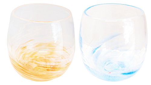 Set de 2 vasos Ripple Baru naranja/azul