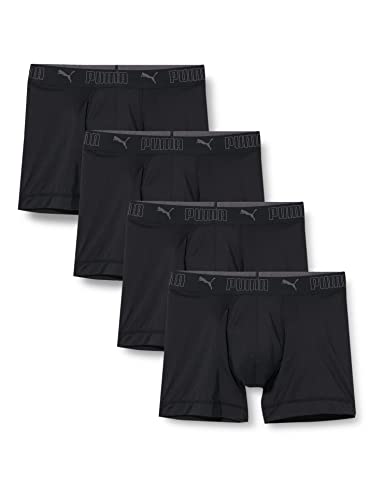Puma Herren Sport Microfiber Boxer 4p Amazon Unterwäsche, Schwarz, XL EU 1