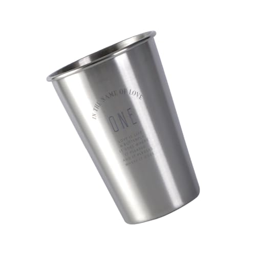 Amosfun 1 Pc Taza de Jugo Taza de Agua Pinta Vasos para Beber Vasos para Beber Hielo Taza de Acero Inoxidable Taza de café